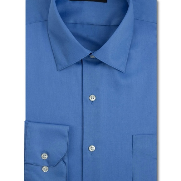 Geoffrey Beene Men's Classic Blue Dress Shirt - Picture 3 of 10